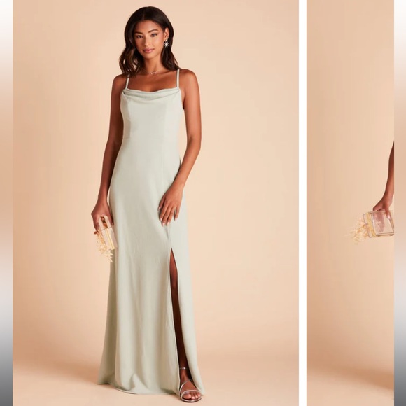 Birdy Grey Ash Crepe Dress in color Sage, size XS. Bridesmaid dress worn once. - Picture 4 of 10